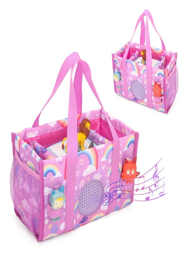 Taladad for Tonies Carrying Case, Toniebox 2/1,Carrying Bag for Toniebox, Tonie Figures Characters, Headphones and Charging Station, Travel Storage Bag with Handle (Rainbow) - Image 1